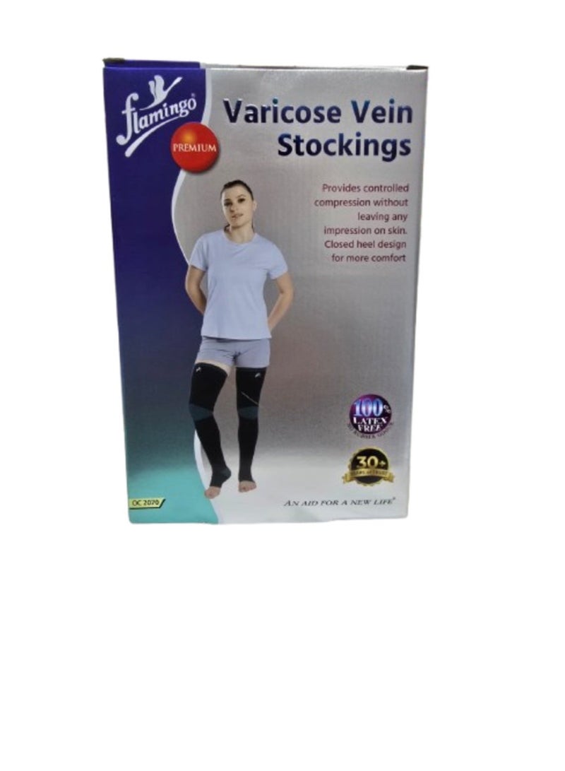 Flamingo Premium Varicose Vein Stockings (Pair) Large (L) - Image 1